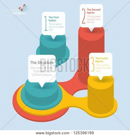 Ifographic vector step by step mock up.