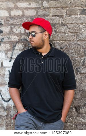 Cool Young African Boy In Red Snapback Cap