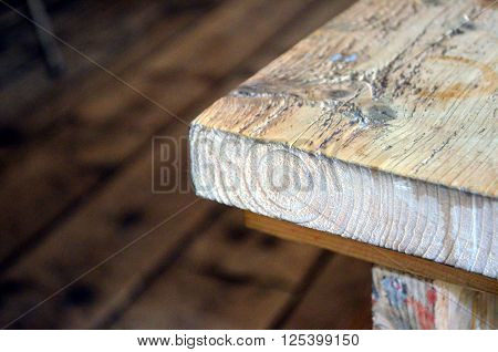 closeup of a wooden table. Ready for product display montage.