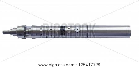 electronic cigarette on white background smoke technology