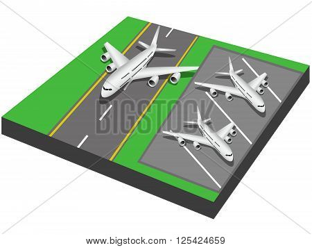 Vector illustration of airport. Vector illustration can be used for creating inforgaphics prints web and other crafts.