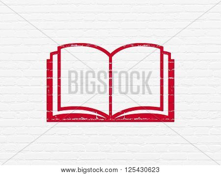 Science concept: Book on wall background