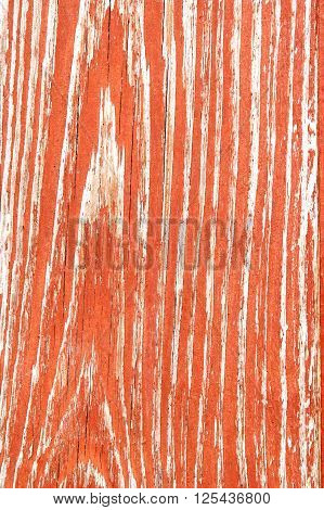 Painted In Red Old Wooden Desk