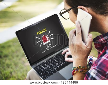 Police Force Cop Municipale Surveillance Officer Law Concept