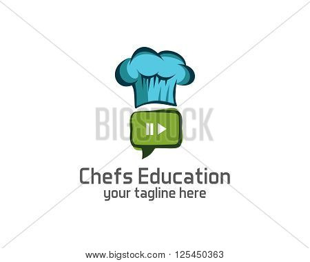 Chef logo design vector template. Chef hat symbol vector . cook design vector. Simple clean design chef logo vector.