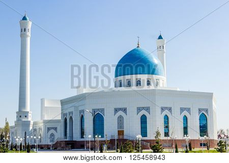 White mosque Minor in Tashkent Uzbekistan 2016 March
