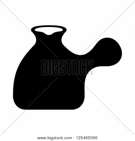 Cezve ( shade picture ) on white background