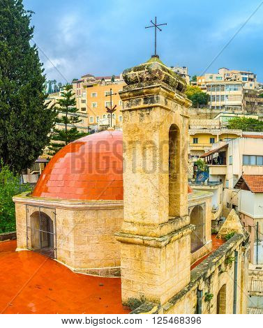 The Mensa Christi church (Table of Christi) was built on the place where Chist ate during his visiting Nazareth.