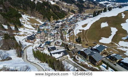Ski Area Dienten  Hochkonig, Austria Alps In Winter