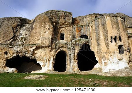 Caves in Ancient Phrygia Valley, Afyon, Turkey