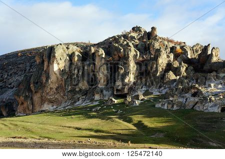 Caves in Ancient Phrygia Valley, Afyon, Turkey