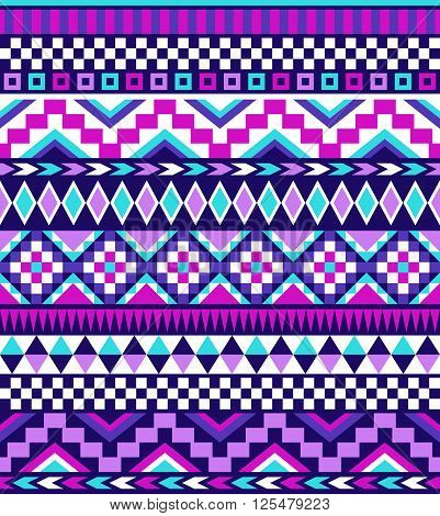 Tribal seamless colorful geometric pattern. Ethnic vector texture.Traditional ornament.