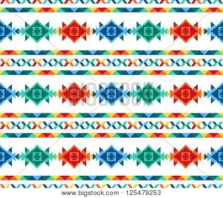 Tribal seamless colorful geometric pattern. Ethnic vector texture.Traditional ornament.
