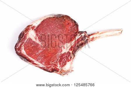 Raw Dry aged tender delicious Tomahawk Steak