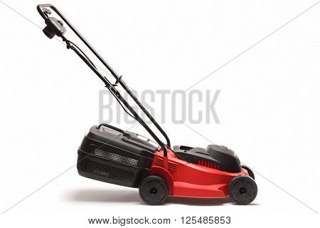 Lawn mower isolated on white background