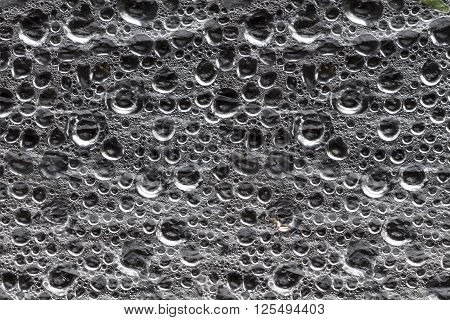 Water droplets on the film hotbed as background