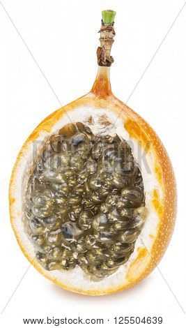 Granadilla fruit on the white background.