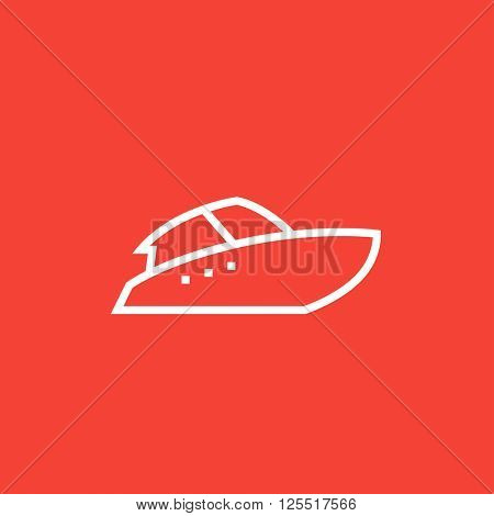 Speedboat line icon.