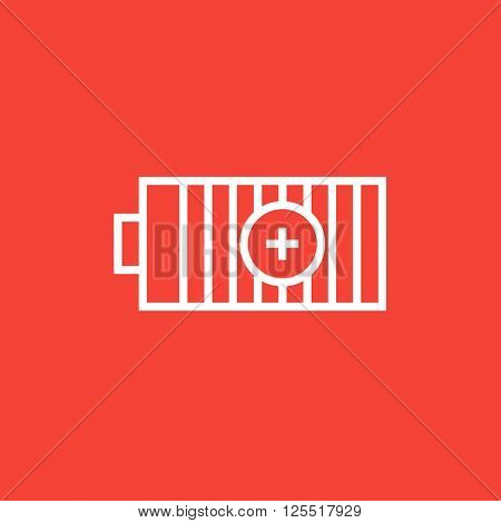 Fully charged battery line icon.