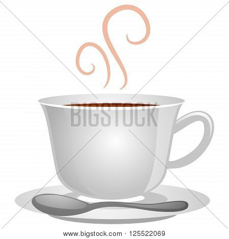 Vector Illustration of Hot Cup of Coffee