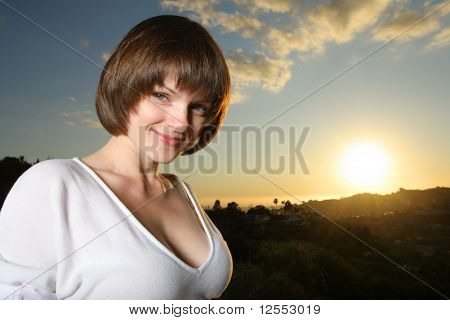 ภาพเหมือนของหญิงสาวสวยที่ซันเซ็ท