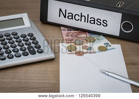 Nachlass Written On A Binder