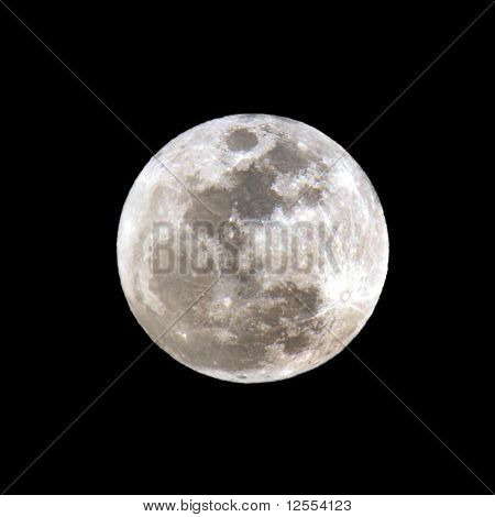 ภาพถ่ายระยะใกล้ของพระจันทร์เต็มดวง