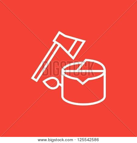 Deforestation line icon.
