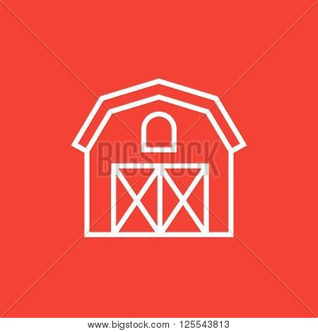 Farm building line icon.