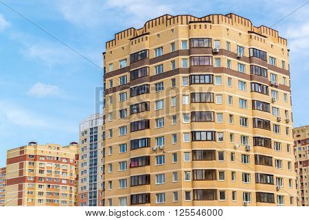 Andreevka, Russia - April 11.2016. The residential complex Uyutniy