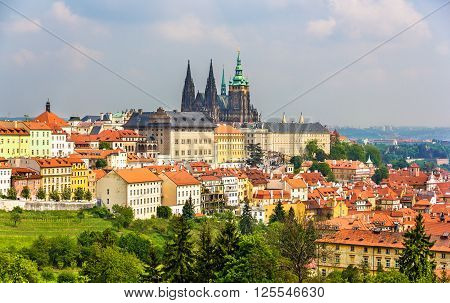View of Prazsky hrad castle - Czech republic
