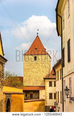 A Tower in Prazsky Hrad Castle - Czech Republic