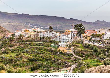 Village Located In Barranco de Fataga Valley - Gran Canaria Canary Islands Spain