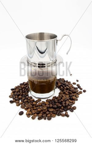 Make Coffee By Stanless Filter