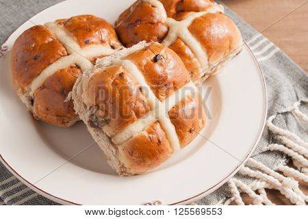 Hot Cross Buns traditionally eaten hot or toasted during Lent