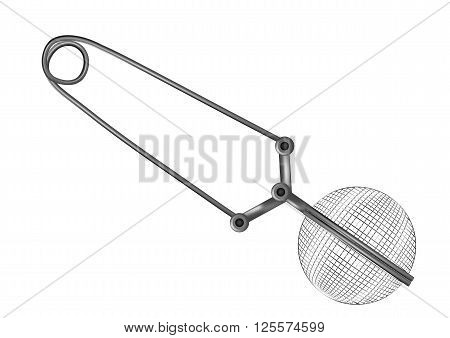 tea strainer isolated on a white background