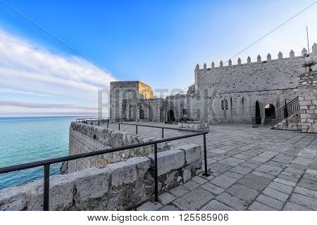 Detail Of Pope Luna's  Castle In Peniscola, Valencia, Spain.