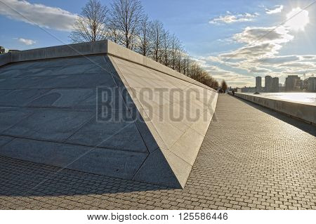 The Franklin Delano Roosevelt Four Freedoms Park on Roosevelt Island New York City.