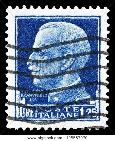 ITALY - CIRCA 1929 : Cancelled postage stamp printed by Italy, that shows king Vittorio Emanuele.