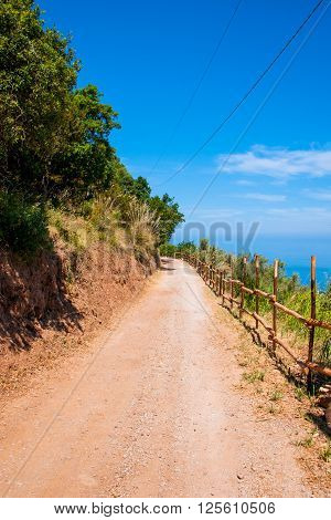 ?ountry road on the coast of Sicily