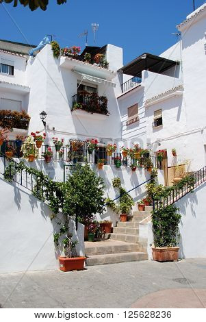 TORROX, SPAIN - JULY 1, 2008 - View of townhouses in the town centre Torrox Malaga Province Andalucia Spain Western Europe, July 1, 2008.