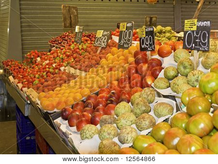 frutas em um mercado de rua local