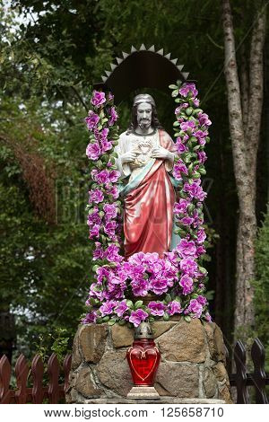 Old Wayside Shrine In Mucharz Near Cracow. Poland