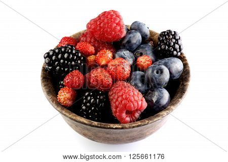 Fresh ripe berry in closeup isolated on white