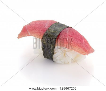 Tuna Sushi Nigiri Isolated On White Background