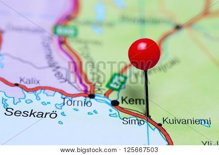 Simo pinned on a map of Finland
** Note: Shallow depth of field