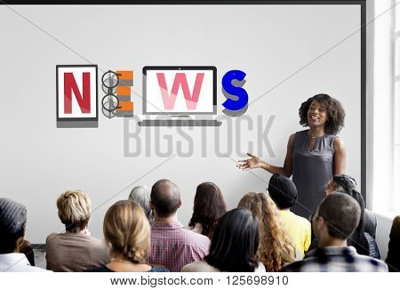 News Update Information Global Communication Concept