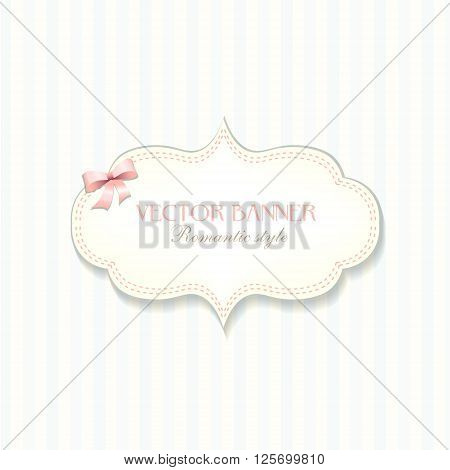 Vector banner in romantic style. vintage frame. eps10