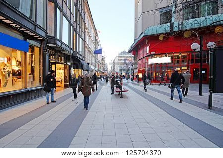 Landscape with the image of Old Town street in Stockholm, Sweden