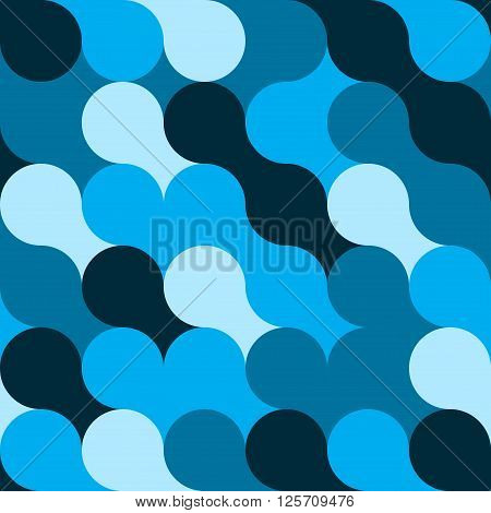 Blue seamless pattern. Abstract modern background. Vector illustration. A good choice for the background display, website, flyers, brochures and presentations
